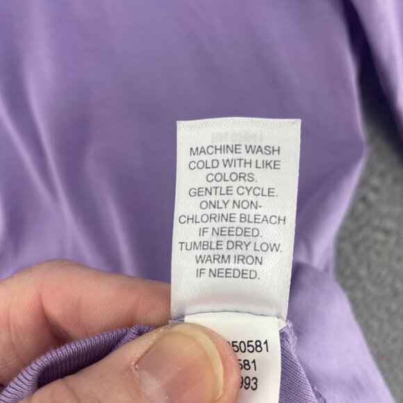 J Jill Top Womens Medium Purple Perfect Pima Forward Seam Tunic Pullover Knit - Picture 7 of 10